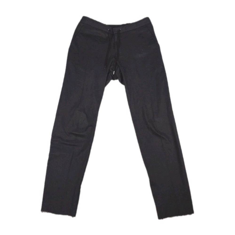 Hugo Boss Drawstring Waist Pants Mens Size 30 Black Elastic Back Waist *UNHEMMED